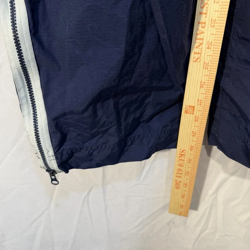Vintage Nike Ripstop Track Pants Full Side Zippers Blue Men's L Wide‎ Leg